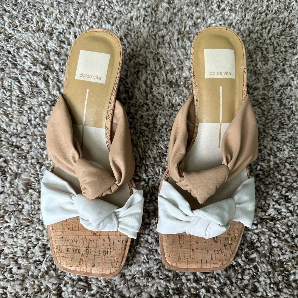 Dolce Vita Naji Knotted Cork Wedge Mule Sandal - Picture 3 of 5